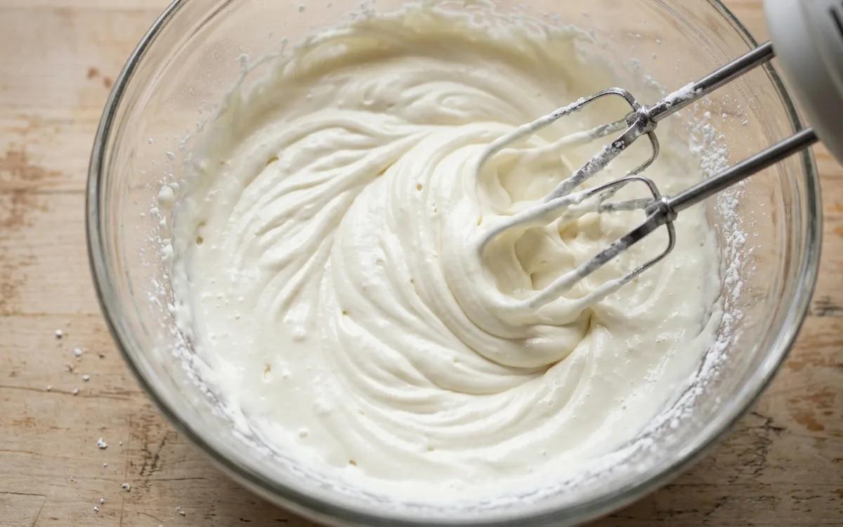 Step 5: Beat the cream cheese, powdered sugar, and vanilla together