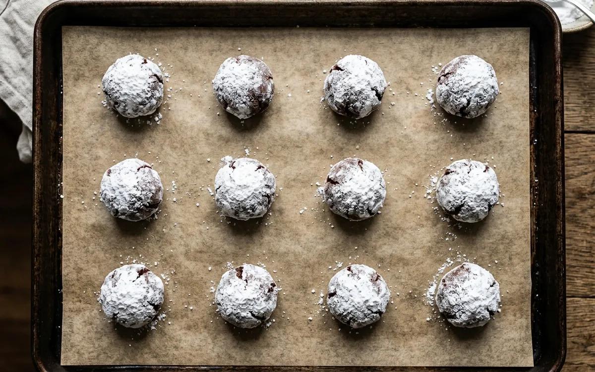 Step 8: Arrange the balls on the baking sheet spaced 2 inches apart.