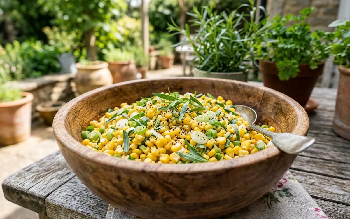 Fresh Corn and Green Onion Salad with Tarragon — American lunch recipe