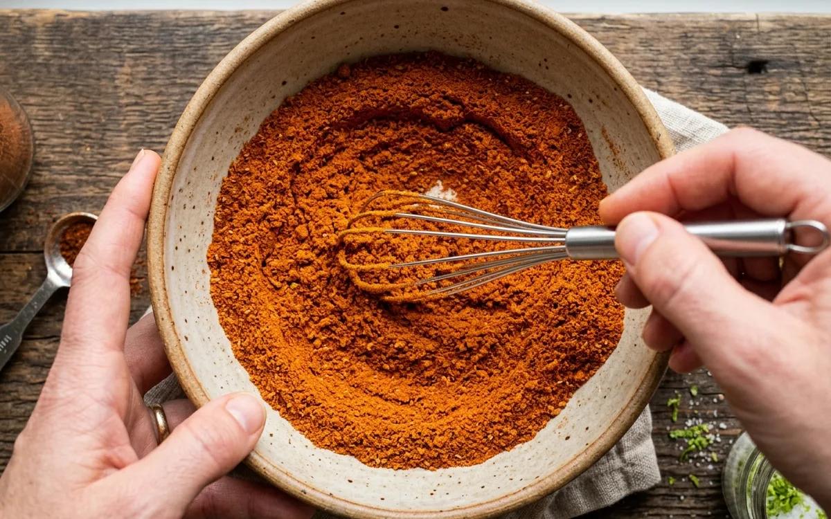 Step 4: Whisk the mixture until the spices are fully incorporated an