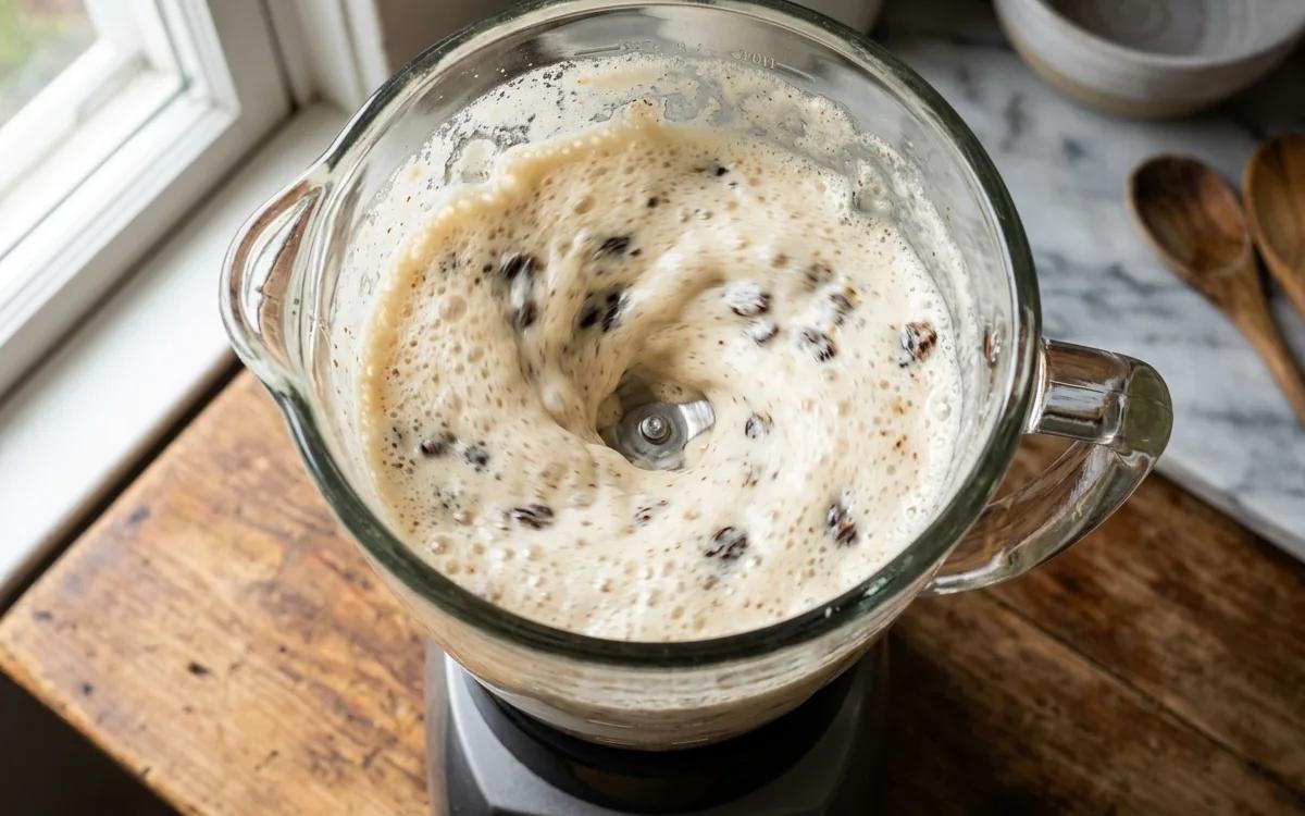 Step 4: Blend on high speed for 30 seconds until the mixture is ligh