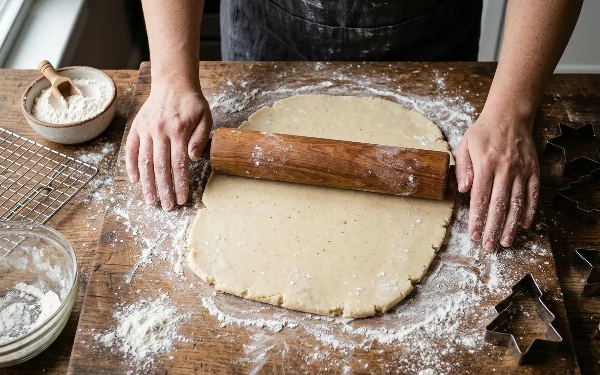 Step 7: Roll the dough out on a floured surface to about a quarter-i