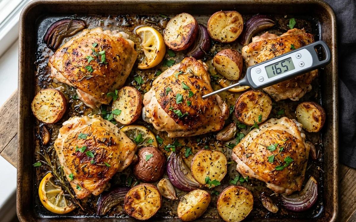 Step 9: Roast for 35 minutes until the chicken reaches an internal t