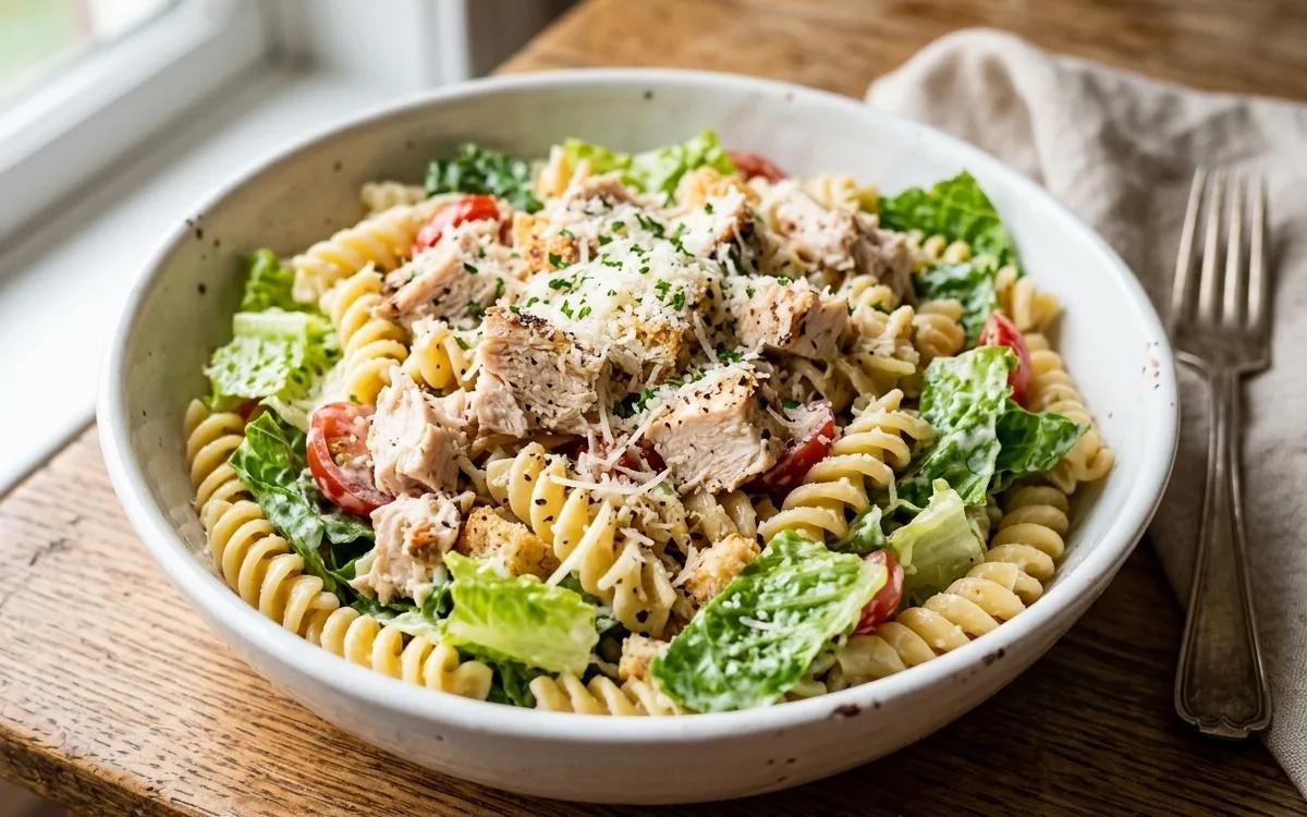 Creamy Caesar Chicken Pasta Salad — American dinner recipe