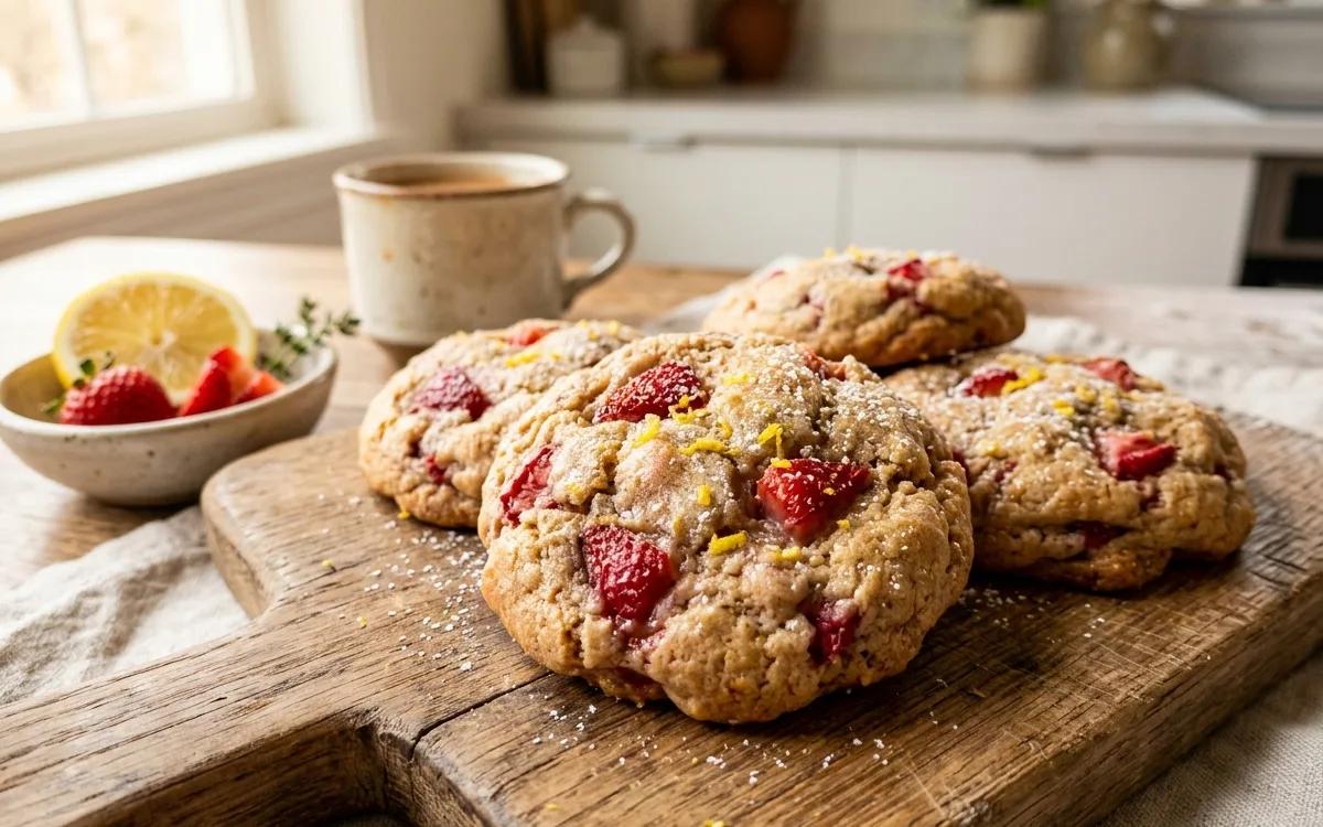 Soft-Baked Strawberry Lemon Cookies (Sugar-Free) — American desserts recipe