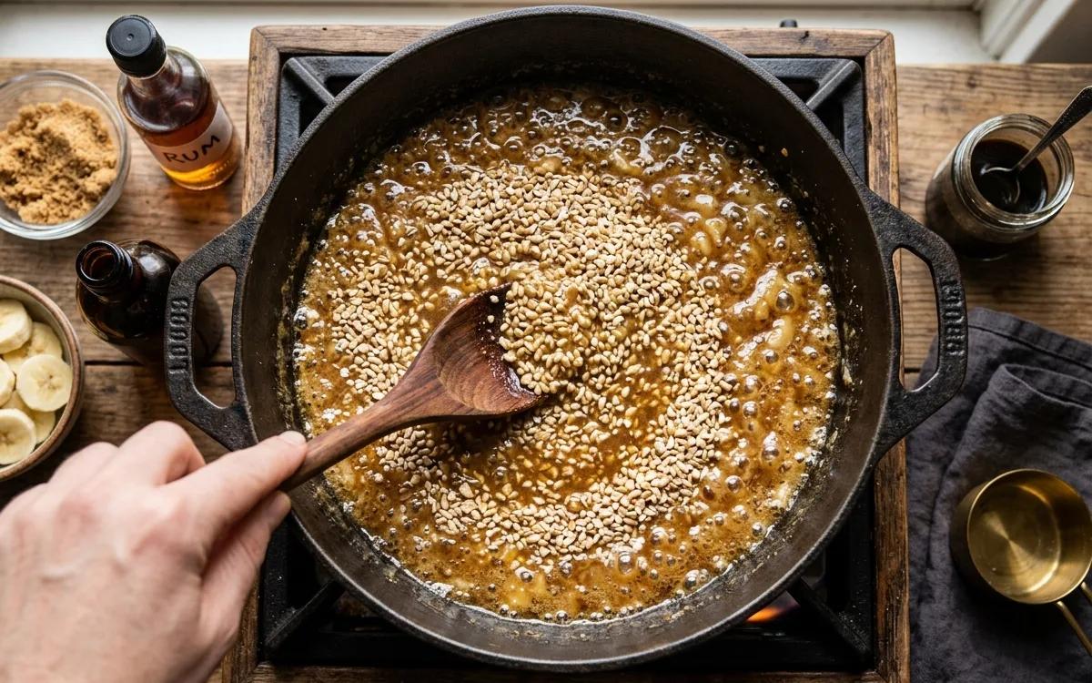 Step 2: Stir in the steel cut oats, reduce heat to low, and cover.