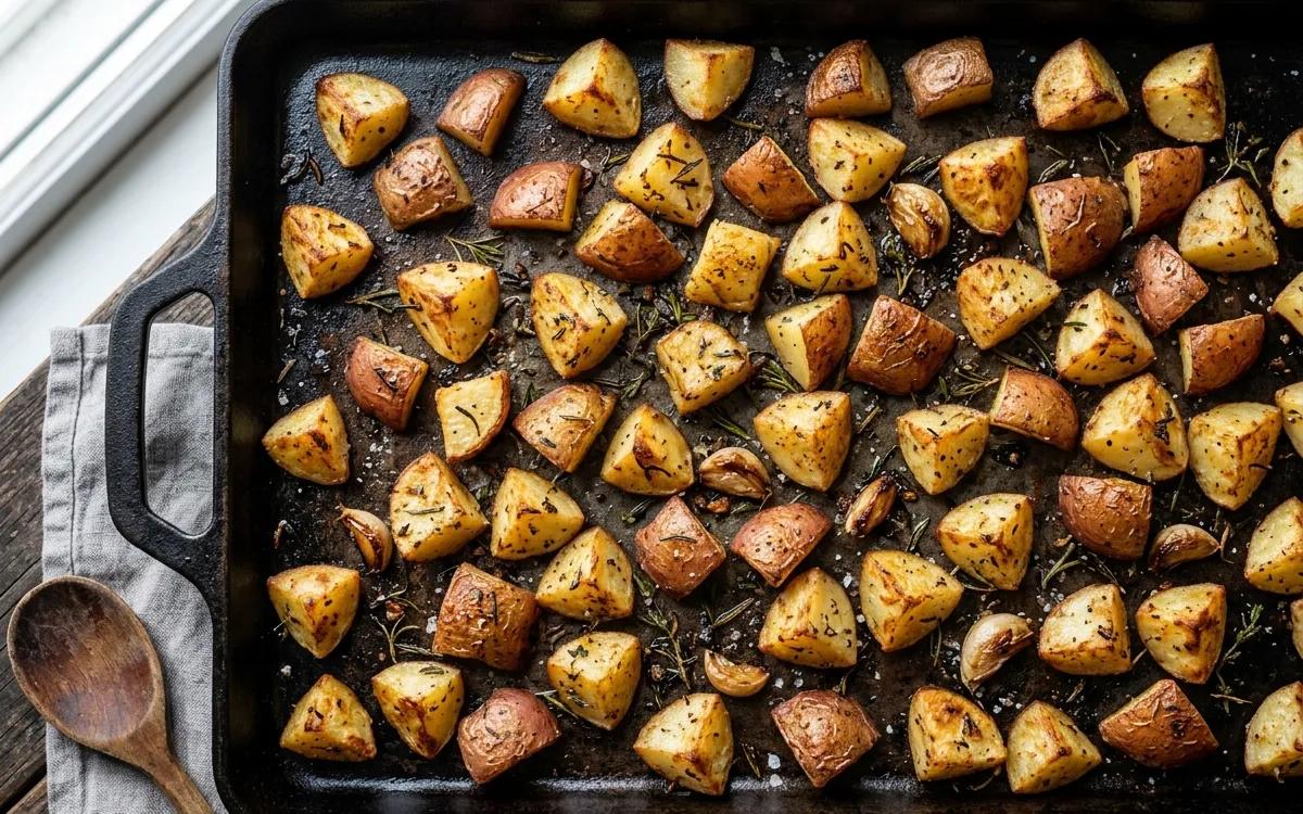 Step 6: Spread the potatoes in a single layer without overcrowding t