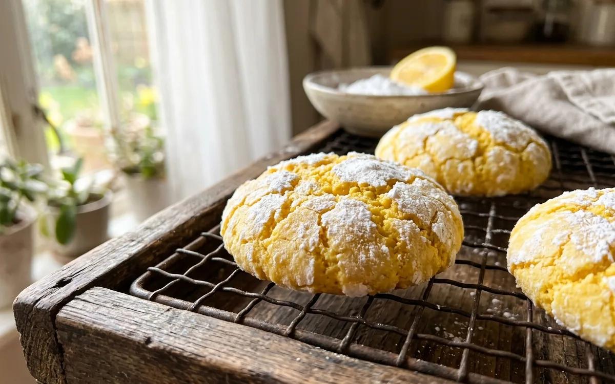 Easy Lemon Crackle Cookies From Cake Mix — American desserts recipe