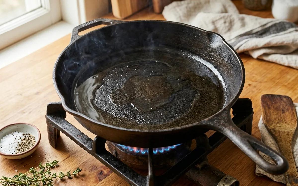 Step 1: Heat oil in a large skillet over medium-high heat.