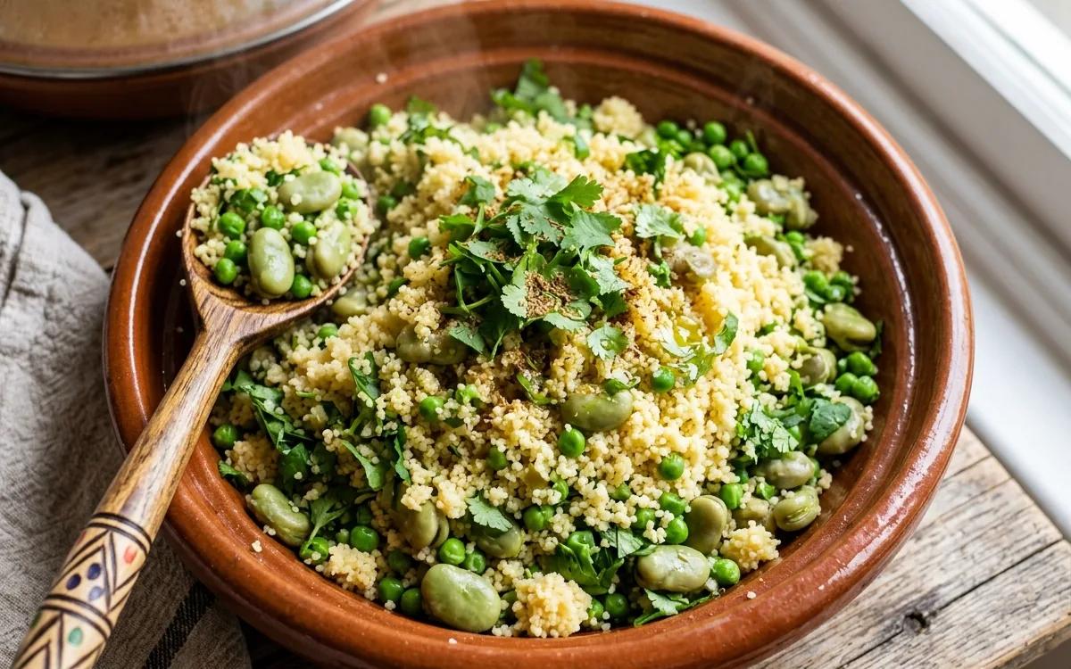 Step 9: Remove the couscous, fluff one final time, and fold in the c