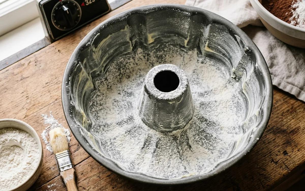 Step 1: Preheat your oven to 325°F and grease a 10-inch tube pan tho