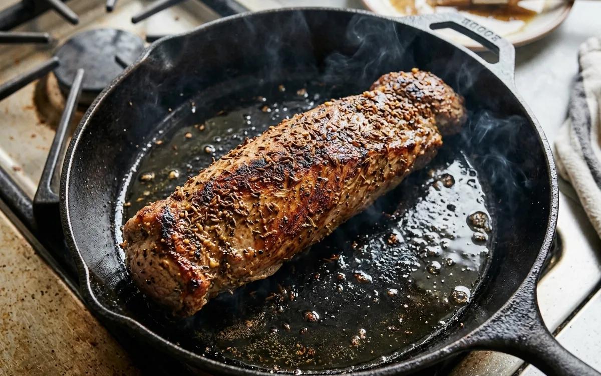 Step 5: Heat olive oil in an oven-safe skillet over medium-high heat
