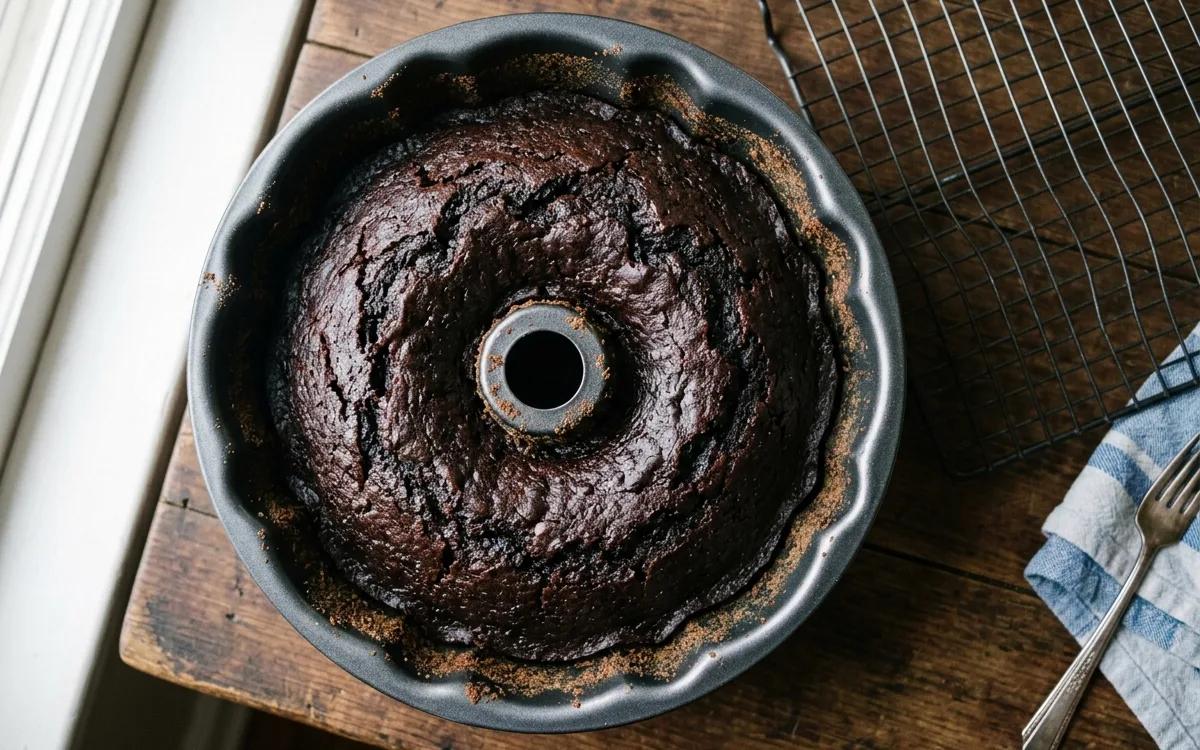 Step 8: Cool the cake in the pan for 15 minutes before inverting it 
