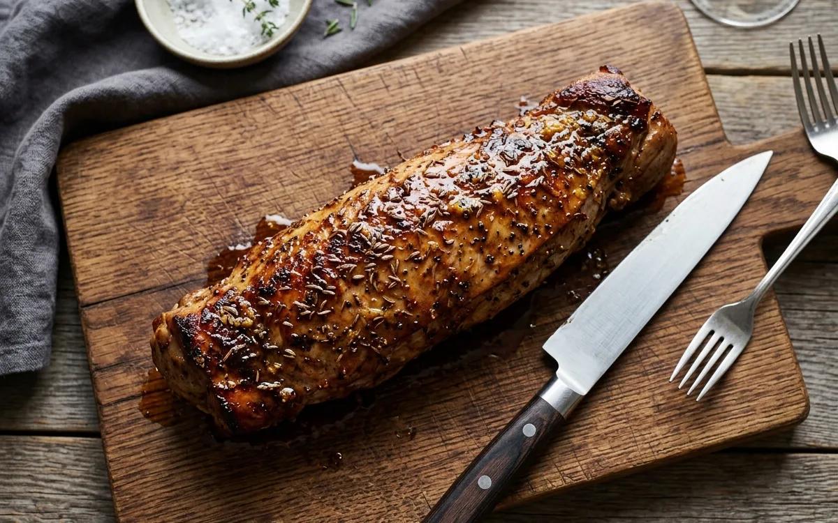 Step 8: Remove the pork from the oven and let it rest on a cutting b