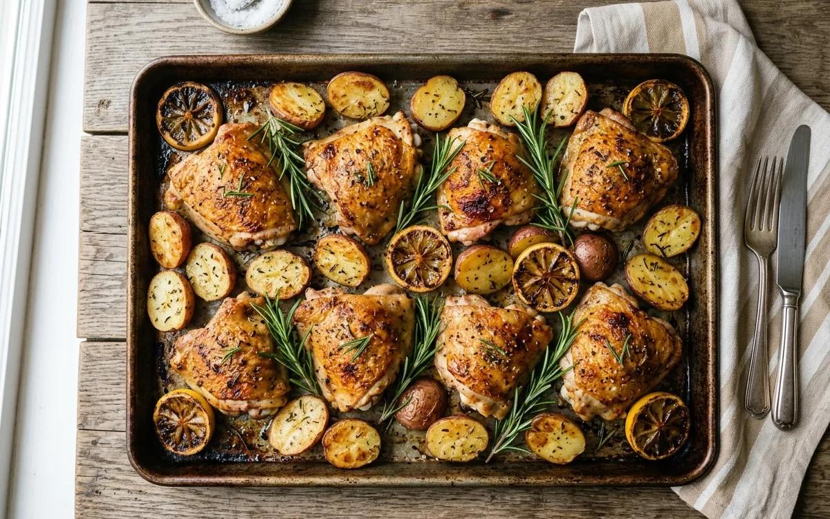 Sheet Pan Lemon Herb Chicken and Roasted Red Potatoes — American dinner recipe