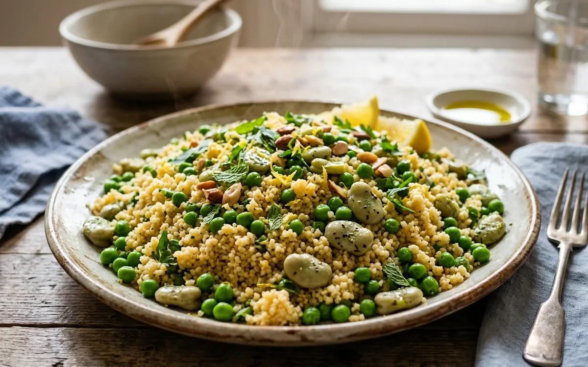 Talhas Favourite Couscous Taam bil Jilbana Foul — Mediterranean dinner recipe