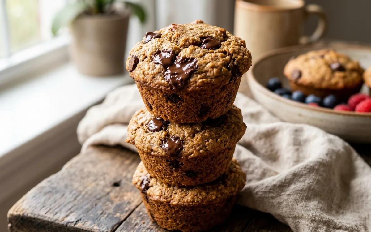 Healthy Whole Wheat Chocolate Chip Muffins — American breakfast recipe