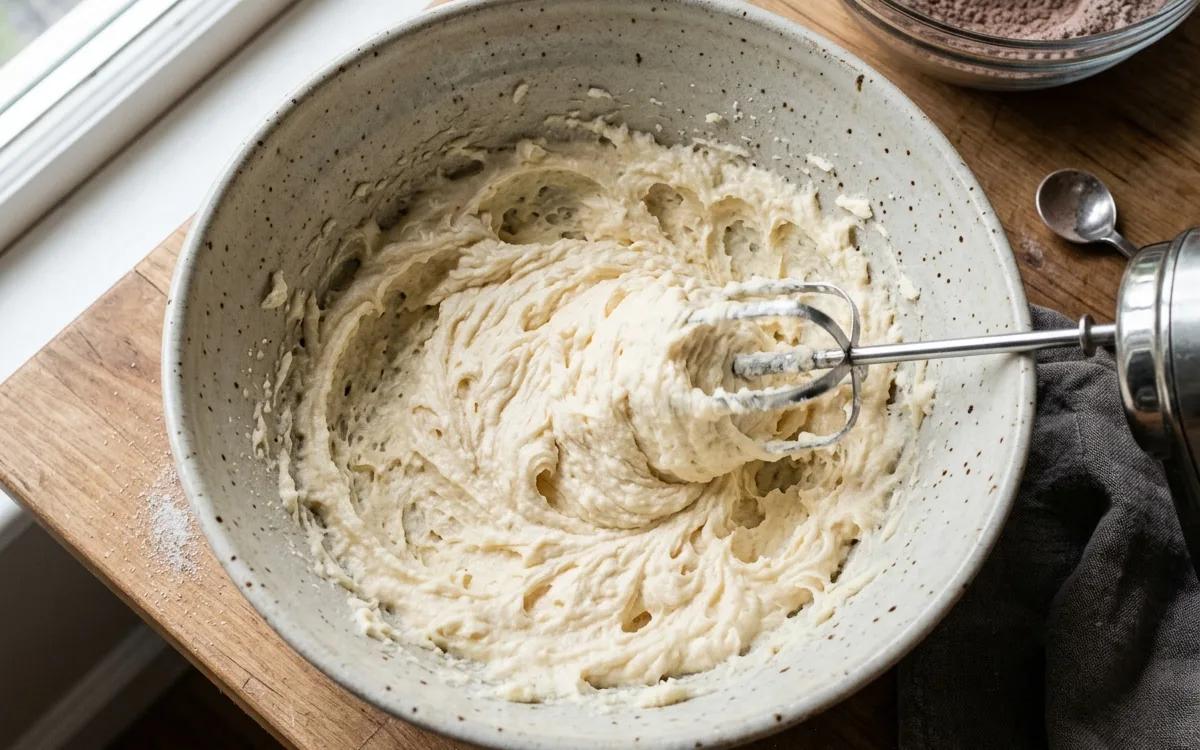 Step 2: Beat the softened butter and granulated sugar in a large bow