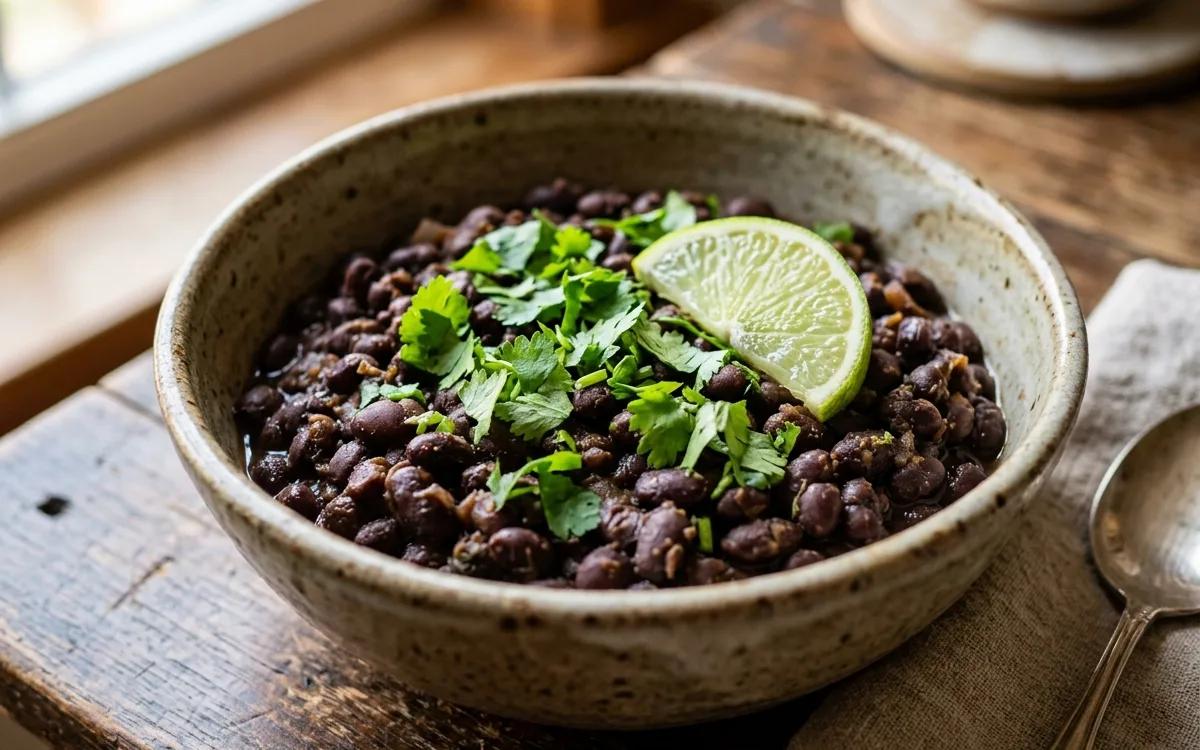 Zesty Cilantro Lime Black Beans — Mexican dinner recipe