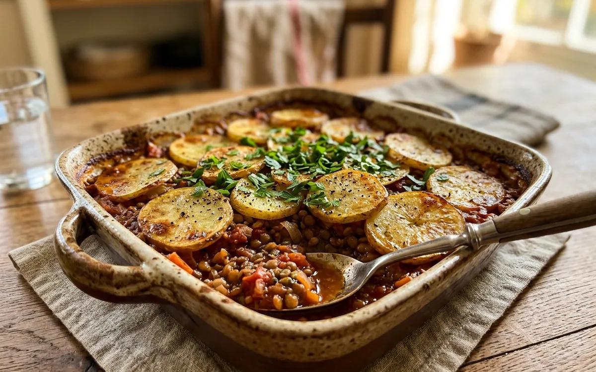 Hearty Potato and Lentil Bake — American dinner recipe
