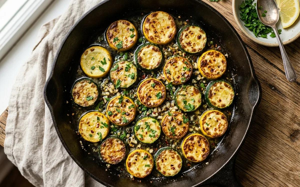 Step 4: Flip the zucchini slices and cook for another 2 to 3 minutes