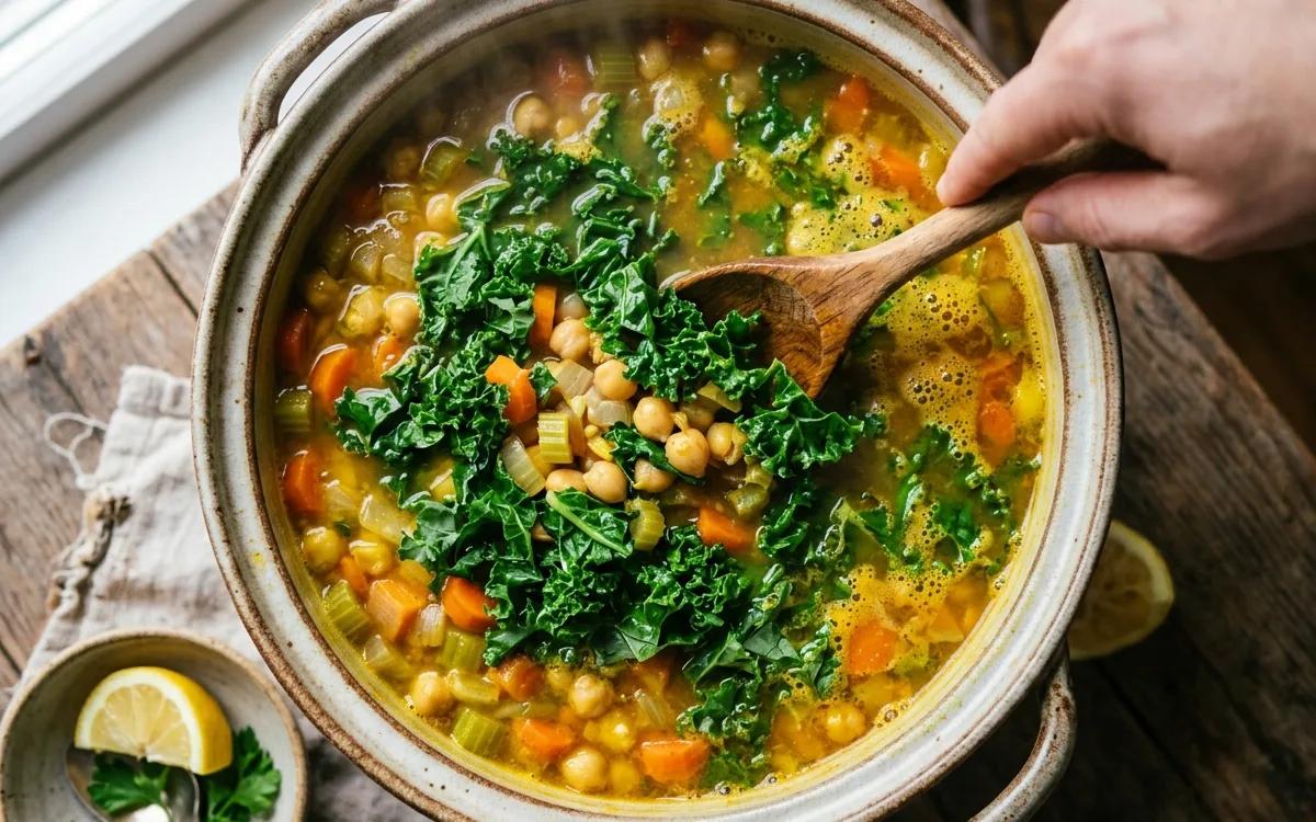 Step 6: Stir in the chopped kale and cook for 2 minutes until just w