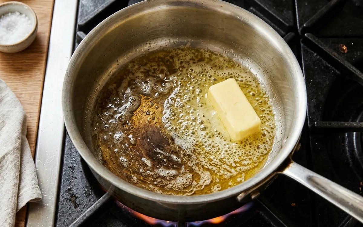 Step 3: Melt the butter in a large saucepan over medium heat.