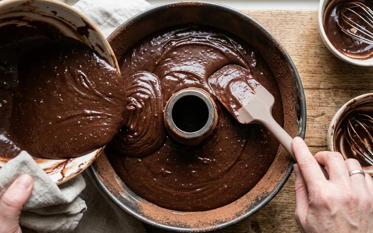 Step 6: Pour the batter into your prepared pan and smooth the top wi