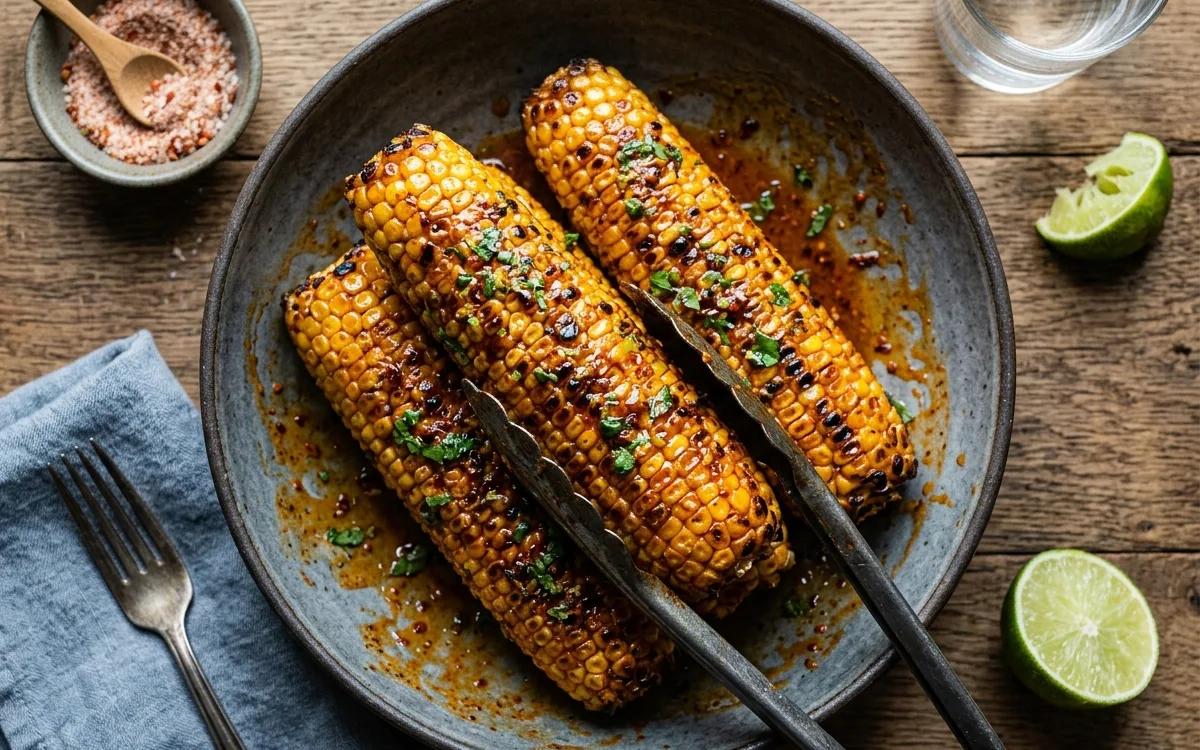 Step 8: Toss the corn in the spiced butter for 1 minute until well c