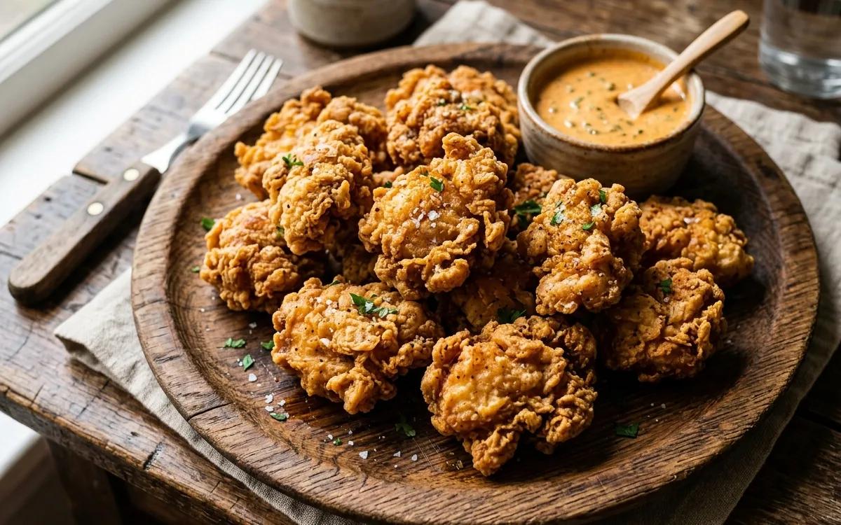 Extra Crispy Deep Fried Chicken Bites — American dinner recipe