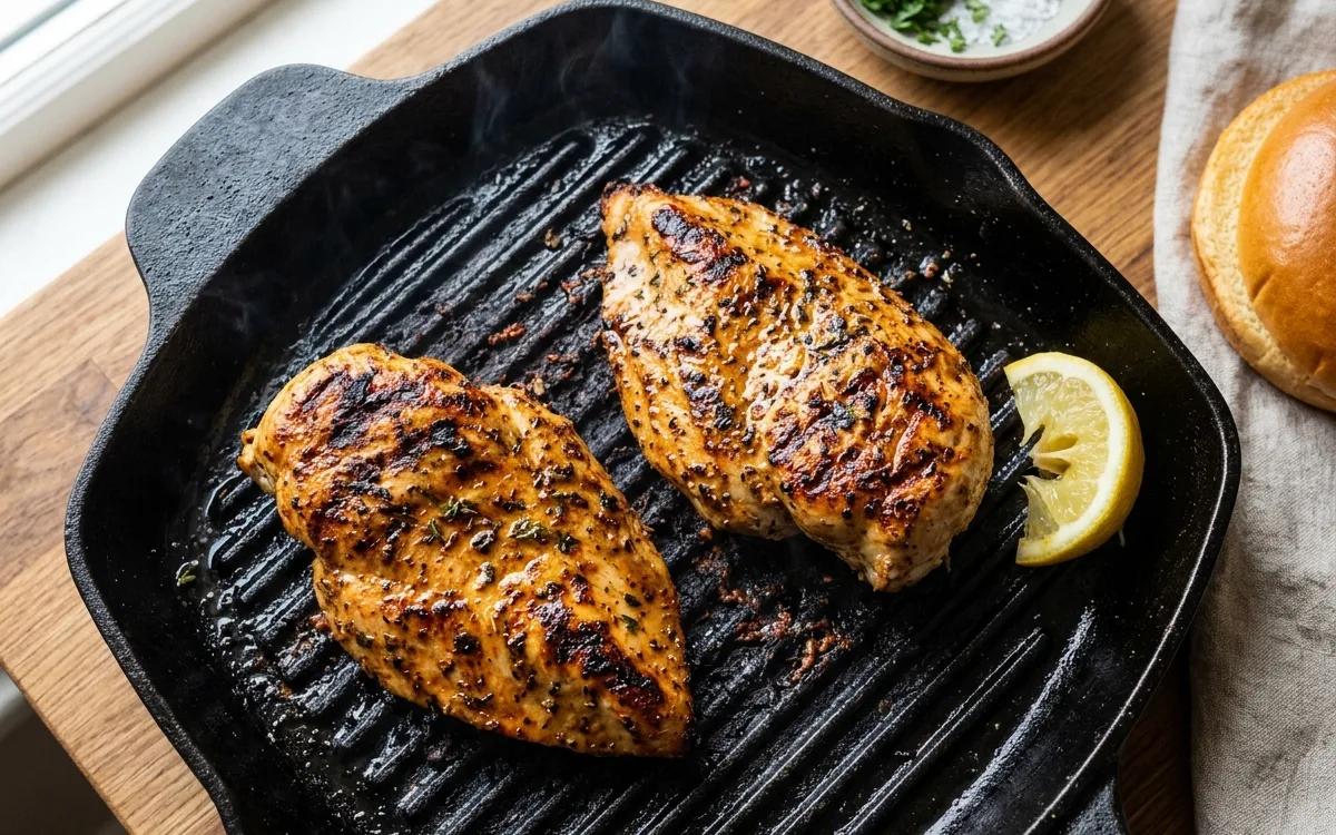 Step 4: Cook the chicken for 4 to 5 minutes per side until golden br