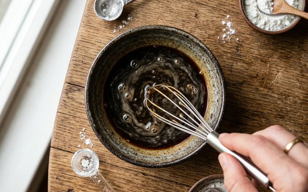 Step 1: Whisk two tablespoons of tamari and the cornstarch together 