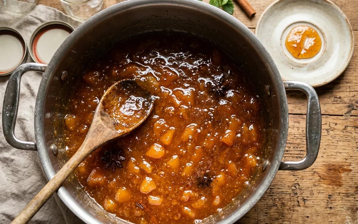 Step 6: Remove the pot from the heat once the jam passes the cold pl