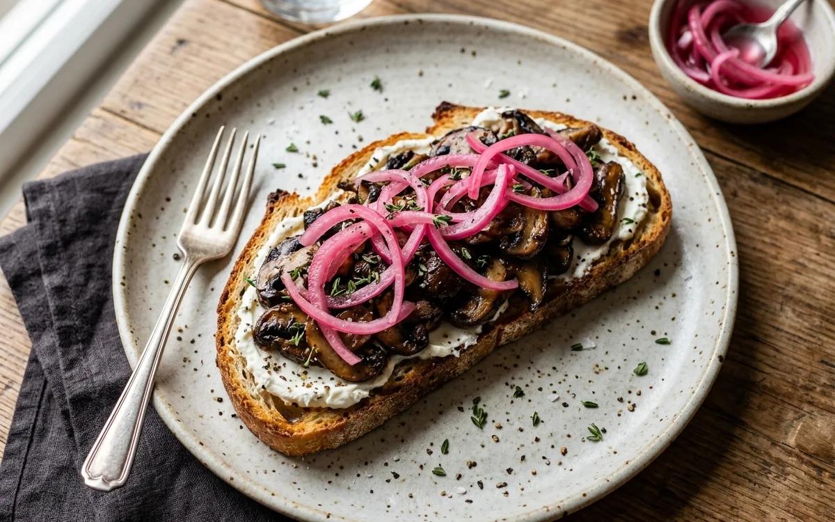 Step 8: Garnish with a handful of pickled red onions before serving.