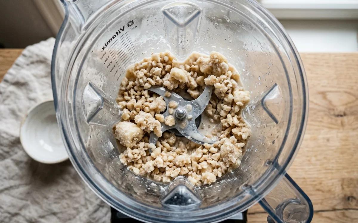 Step 3: Pulse the mixture until the bananas break down into small, g