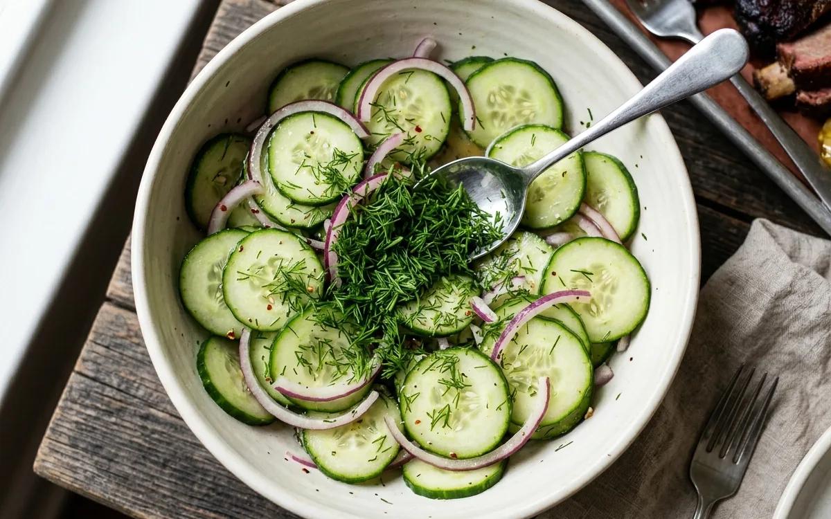 Step 5: Stir in the fresh dill just before serving to keep the herbs