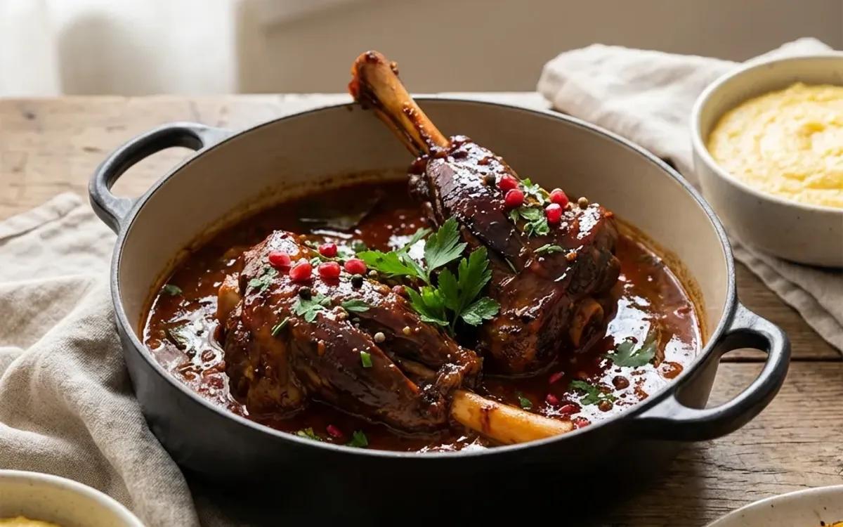 Braised Spiced Lamb Shanks — american recipe