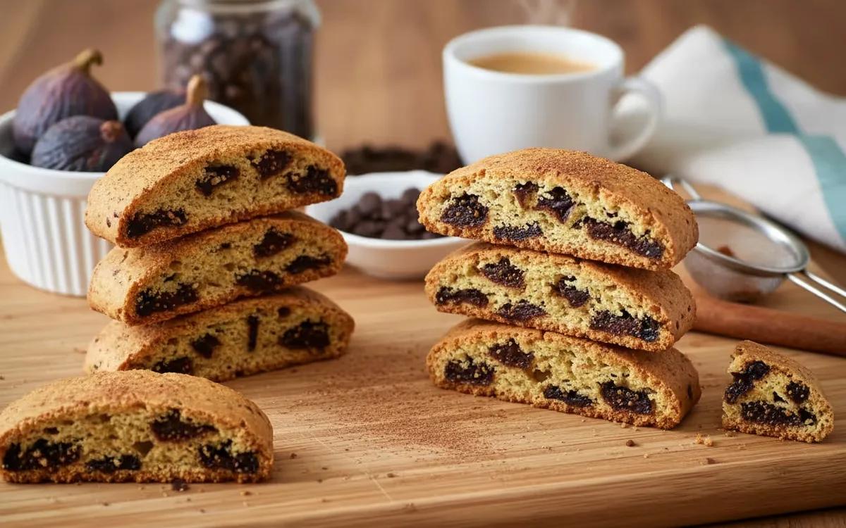 Chocolate Fig Biscotti — Italian desserts recipe