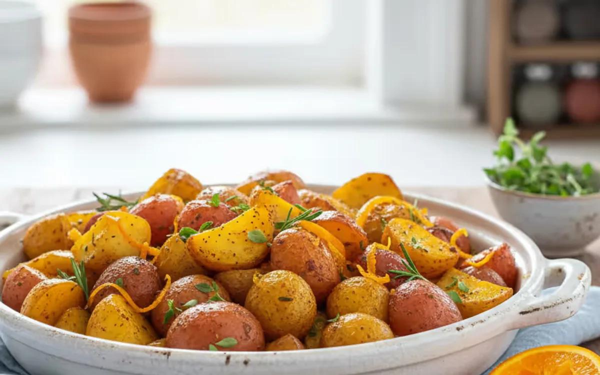 Citrus and Herb Roasted Potatoes — Mediterranean dinner recipe