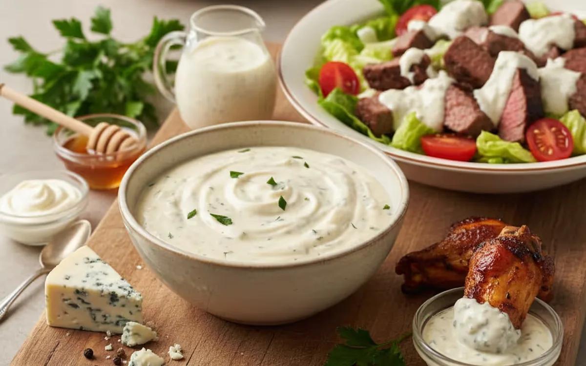 Creamy Homemade Blue Cheese Dressing — American dinner recipe