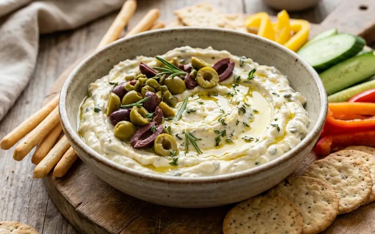 Creamy Olive Cheese Dip — american recipe