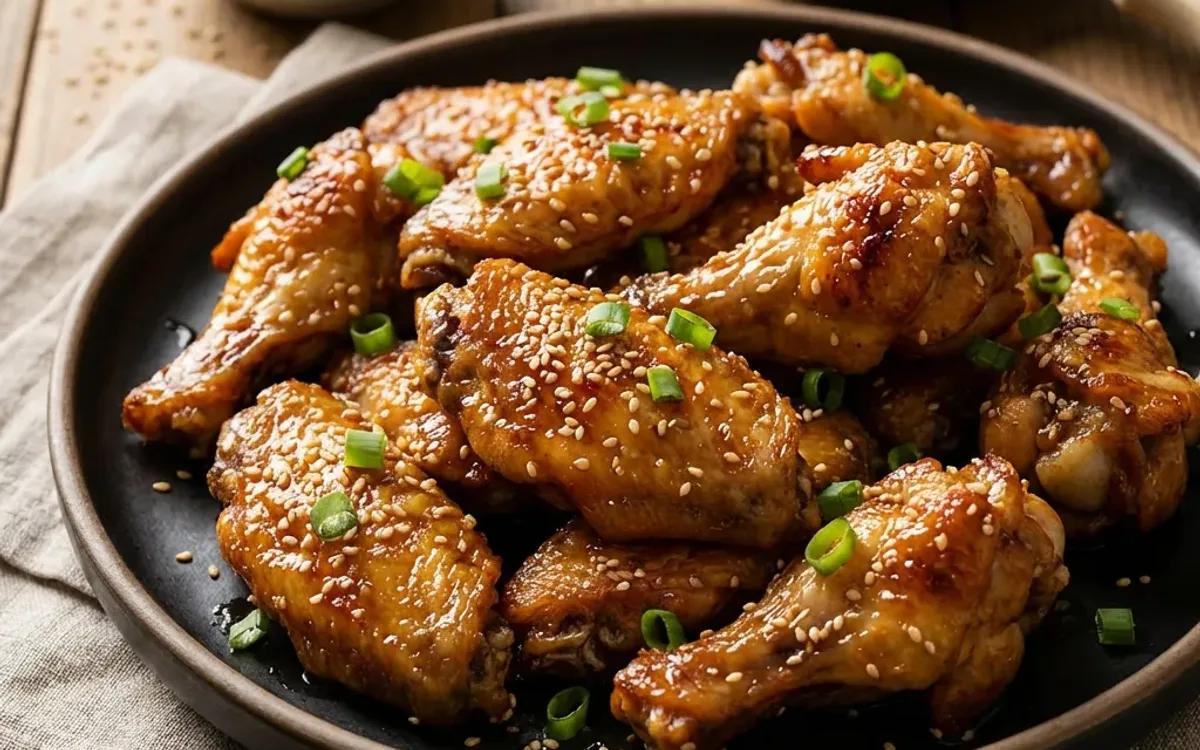 Crispy Sesame Glazed Chicken Wings — american recipe