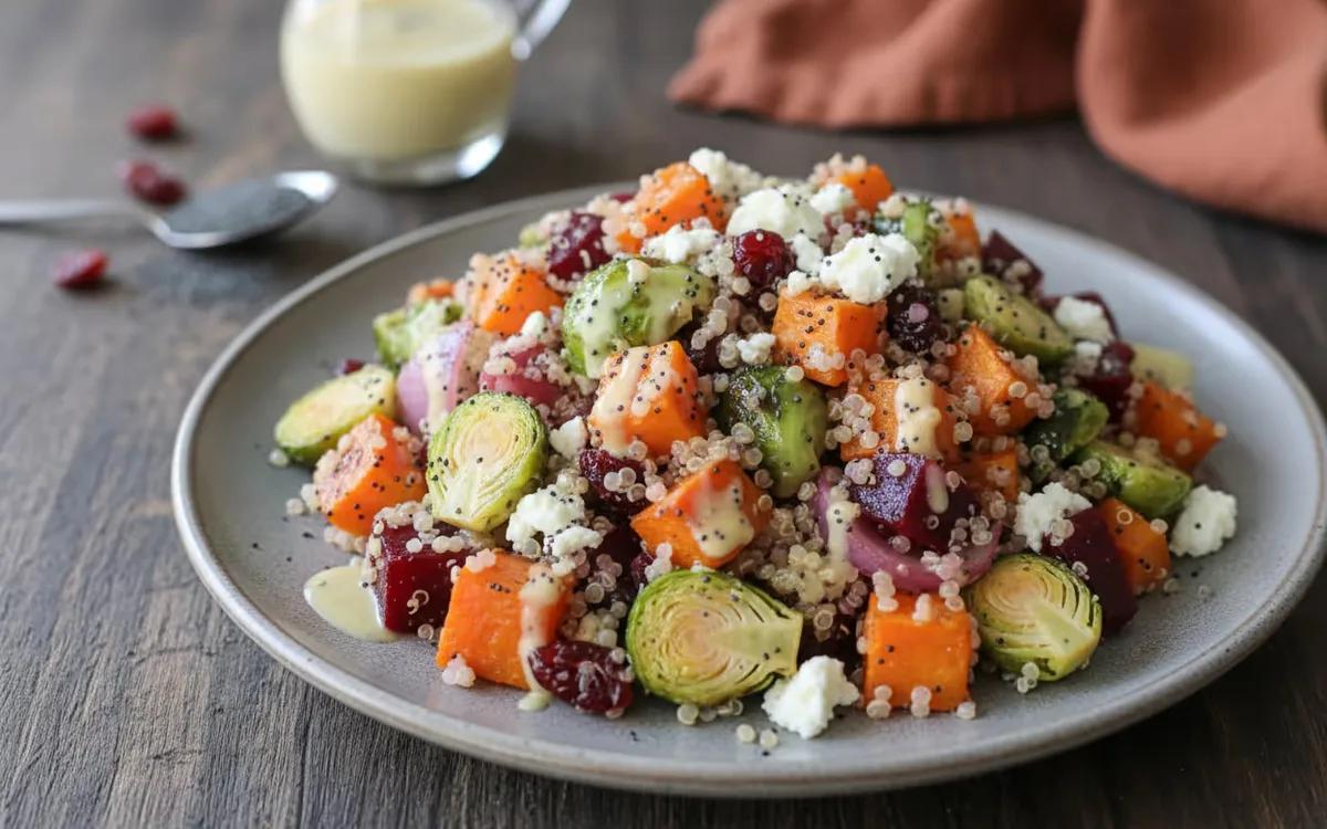 Fall Quinoa Salad with Poppy Seed Dressing — American lunch recipe
