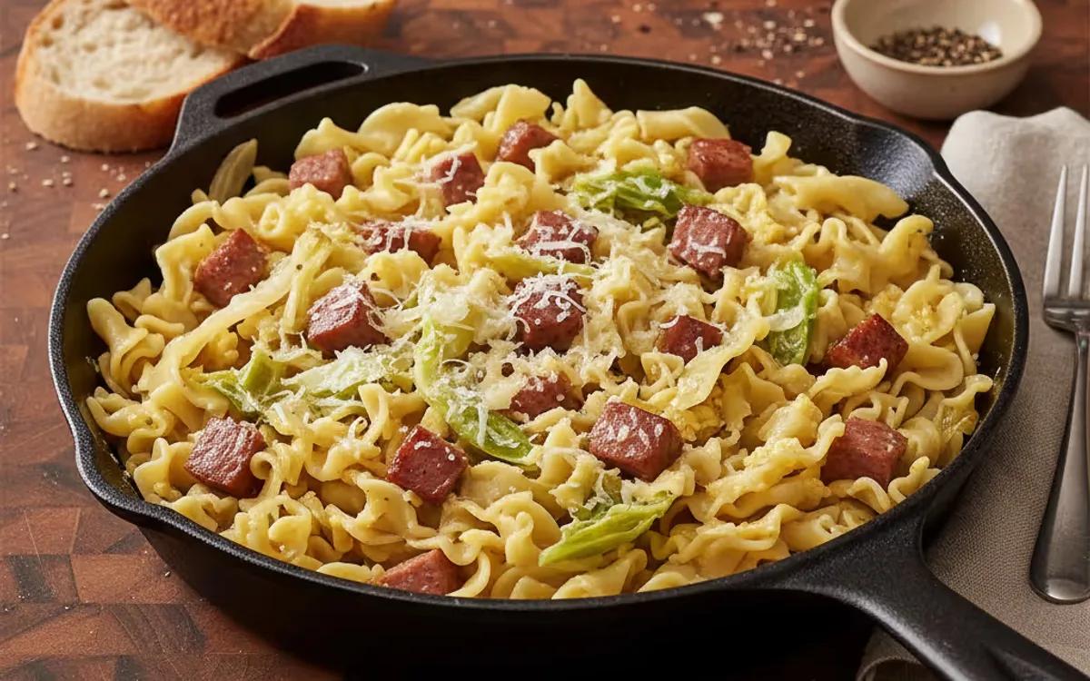 Firehouse Haluski with Kielbasa and Cabbage — american recipe