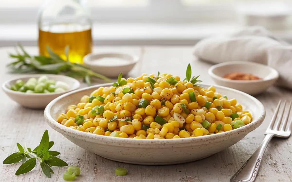 Fresh Corn and Green Onion Salad with Tarragon — American lunch recipe