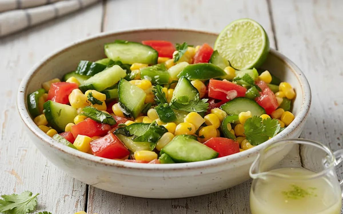 Fresh Frozen Corn Salad with Lime and Cilantro — Mexican lunch recipe