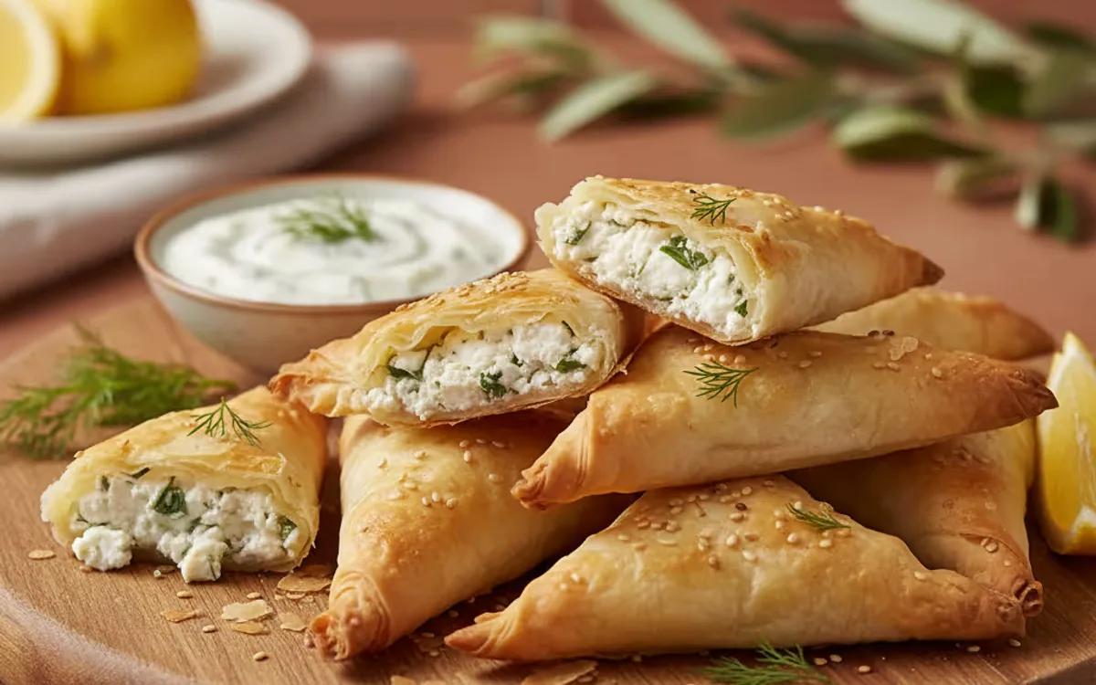 Golden Greek Tiropetes – Crispy Cheese Triangles — Mediterranean snacks recipe