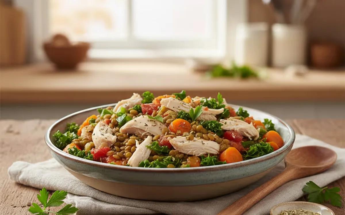 Hearty Chicken and Lentil Vegetable Stew — American dinner recipe