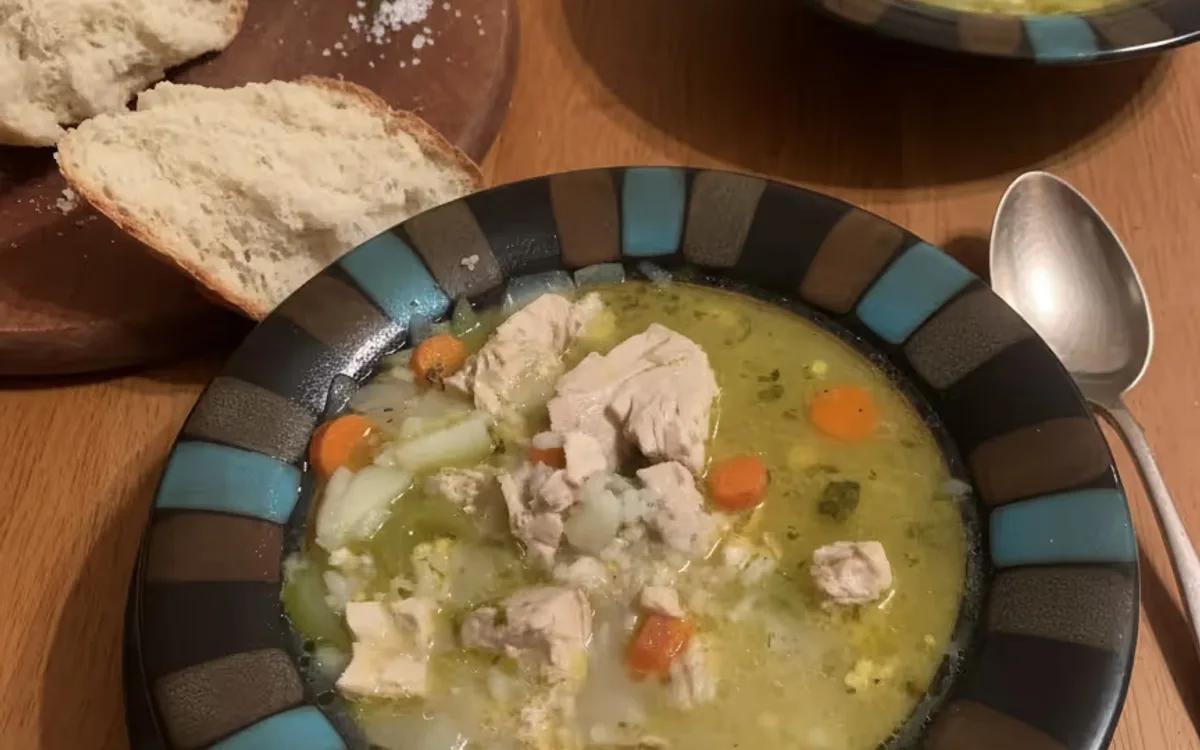 Hearty Greek Psarosoupa with Swordfish — Mediterranean dinner recipe