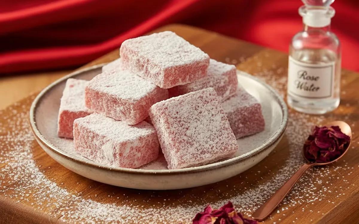 Homemade Rose Water Turkish Delight — mediterranean recipe